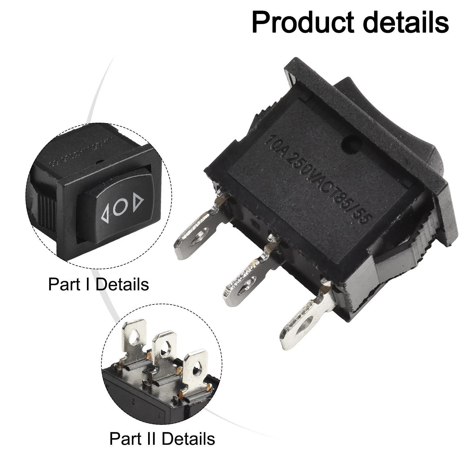 Rocker Switch for DIY Project (21x15mm, 3 Pin, 3A)