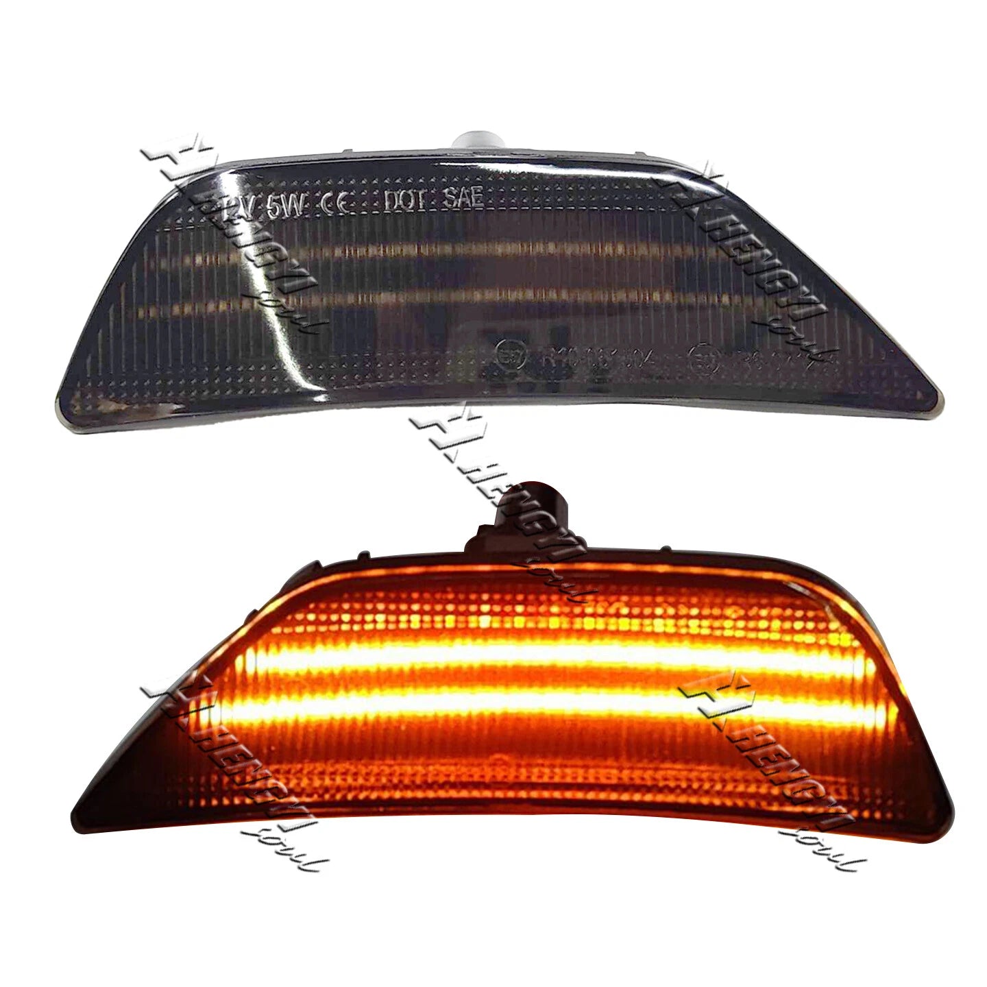 2X Full LED Smoked Lens Front Bumper Side Marker Lights for Kia K5 (2021–2024)