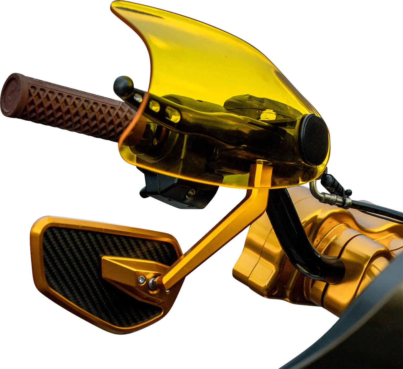 Klock Werks Flare Handguards for Harley-Davidson (Cable Clutch, Yellow)