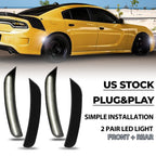 Set of 4 Smoke LED Side Marker Lights for Dodge Charger (2015–2023)