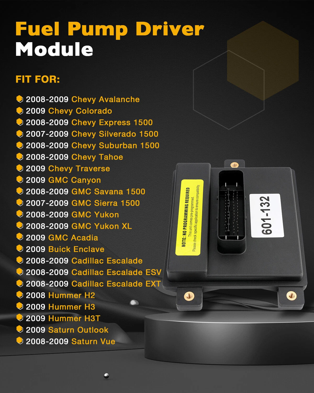 Fuel Pump Driver Module for Chevrolet Avalanche GMC Cadillac Hummer (2008-2009)