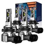 Set of 4 NOVSIGHT 9005 + 9006 LED Headlight Bulbs 6500K 10000LM