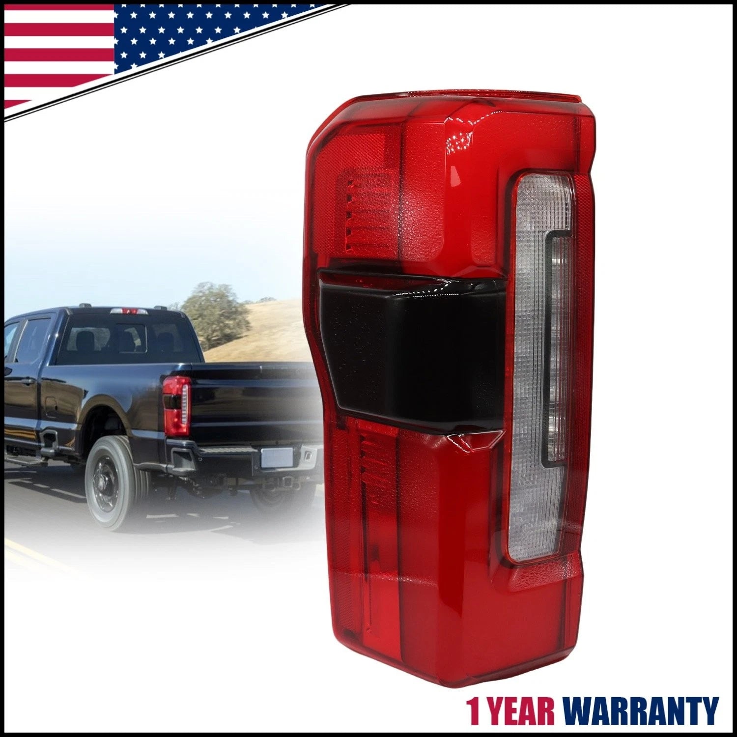 LED Tail Light for Ford F-250 F-350 F-450 Super Duty (2023–2026) W/BLIS Left Driver