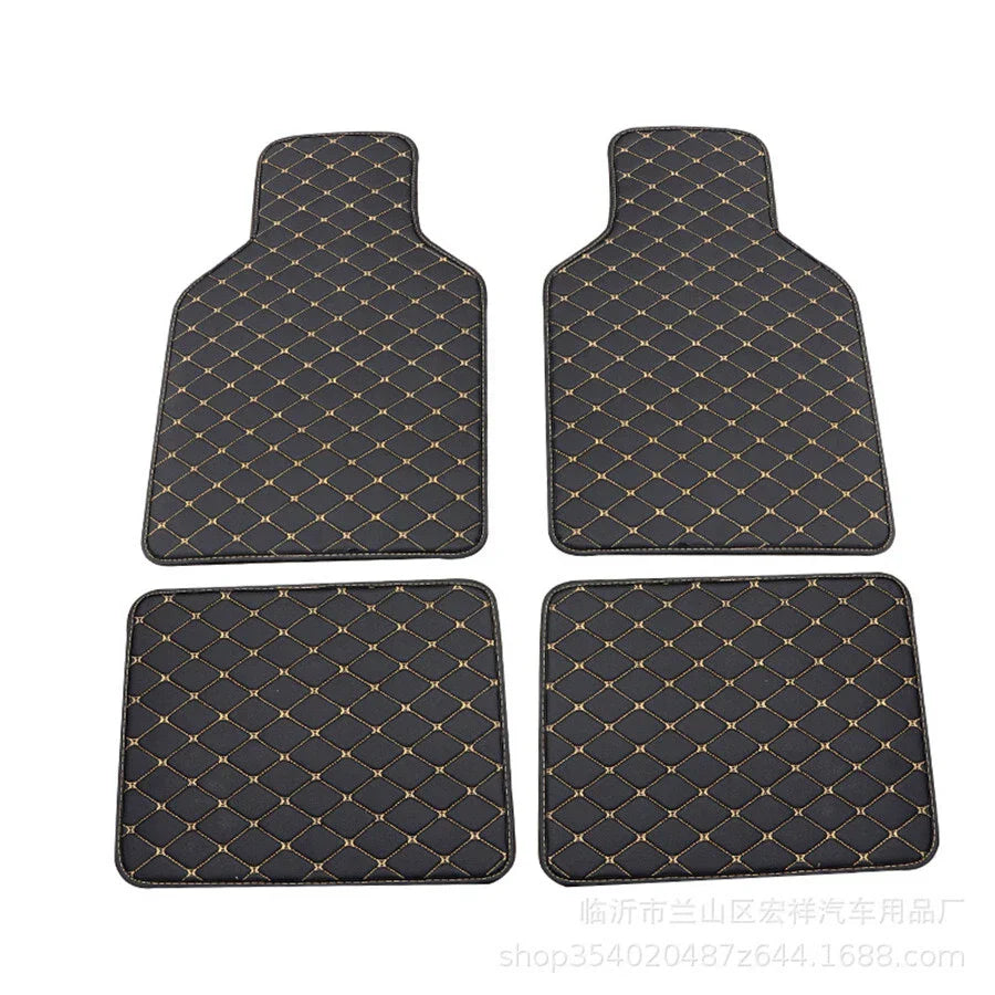 4 Pcs PU Leather Car Floor Mats