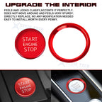 Sporty Style Red Engine Ignition Button Decor Trim for Audi A6 S6 (2012-2016)