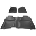 Complete Floor Mats for GMC Sierra 1500 2500HD Crew Cab (2014–2019) TPE Waterproof