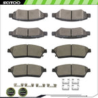 Set of 4 Ceramic Brake Pads for Cadillac SRX (2011–2016)