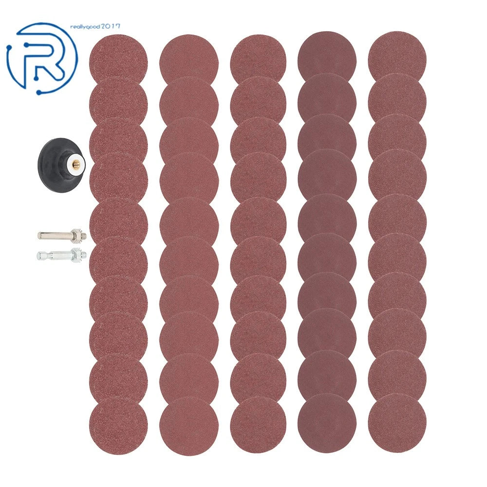 Set of 50 Sanding Discs for Quick Change (2 Inch, 36-240 Grit)