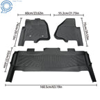 3D Floor Mat for Ford F250-F550 SuperCrew Cab (2012–2016) TPE Black