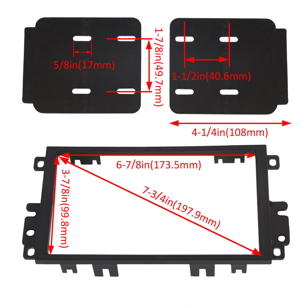 Double Din Stereo Radio Install Dash Kit for GMC