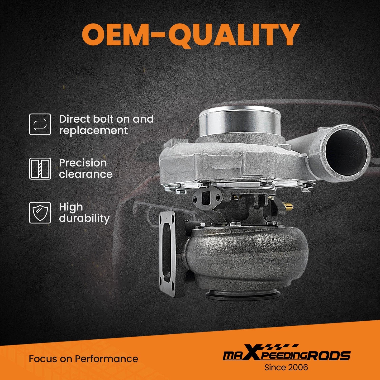 Turbocharger for Universal Fitment (T4) 76.6mm (2006–2006)