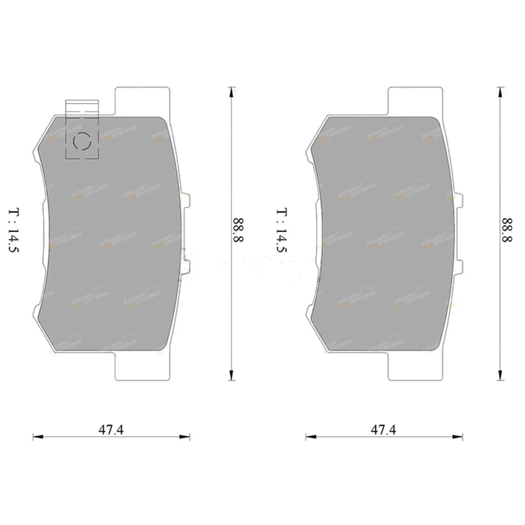 Rear Disc Brake Pads Set for Honda CR-V (2001 - 2006)