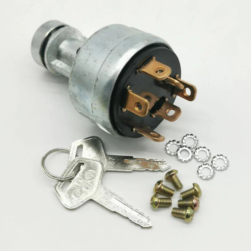 Ignition Switch with 2 Keys for Komatsu WB70A-1 WB91R-2 WB93R-2 WB140-2N WB150-2