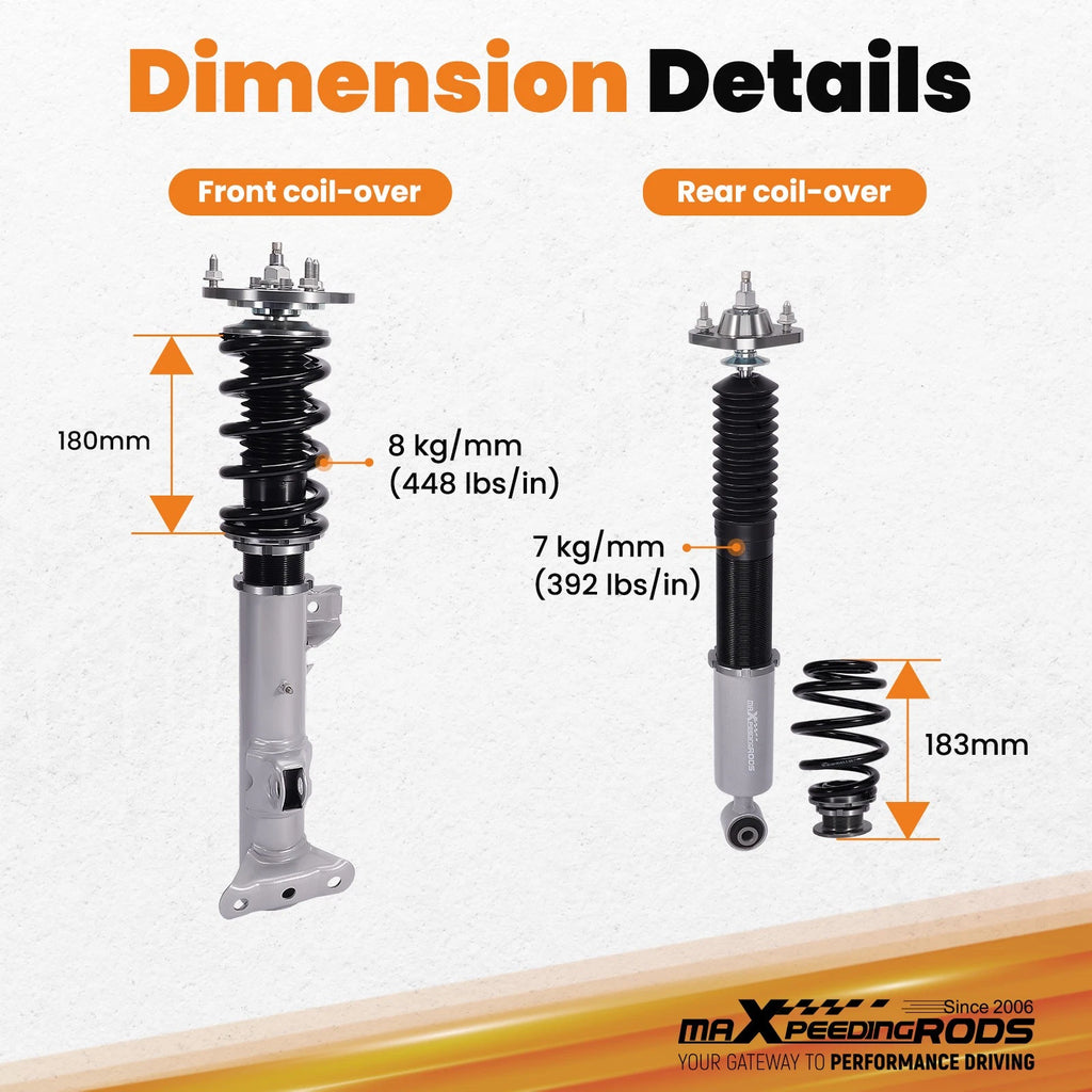 24 Level Adjustable Damping Coilovers for BMW 3-Series (1992-1999)