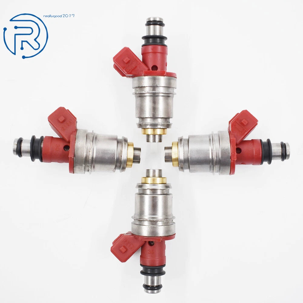 Set of 4 Fuel Injectors for Nissan D21, Pickup 1991–1995 (16600-86G00)