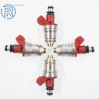 Set of 4 Fuel Injectors for Nissan D21, Pickup 1991–1995 (16600-86G00)