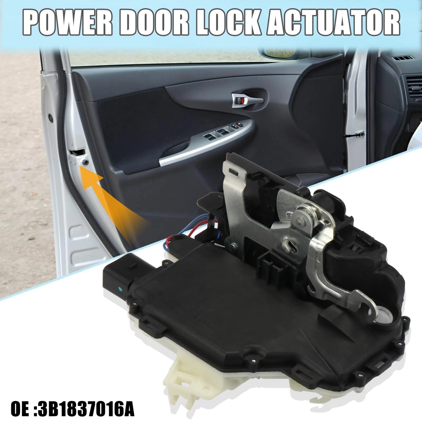 Door Lock Actuator Front Right for VW Beetle Golf GTI Passat Rabbit (1998–2009) 3B1837016A