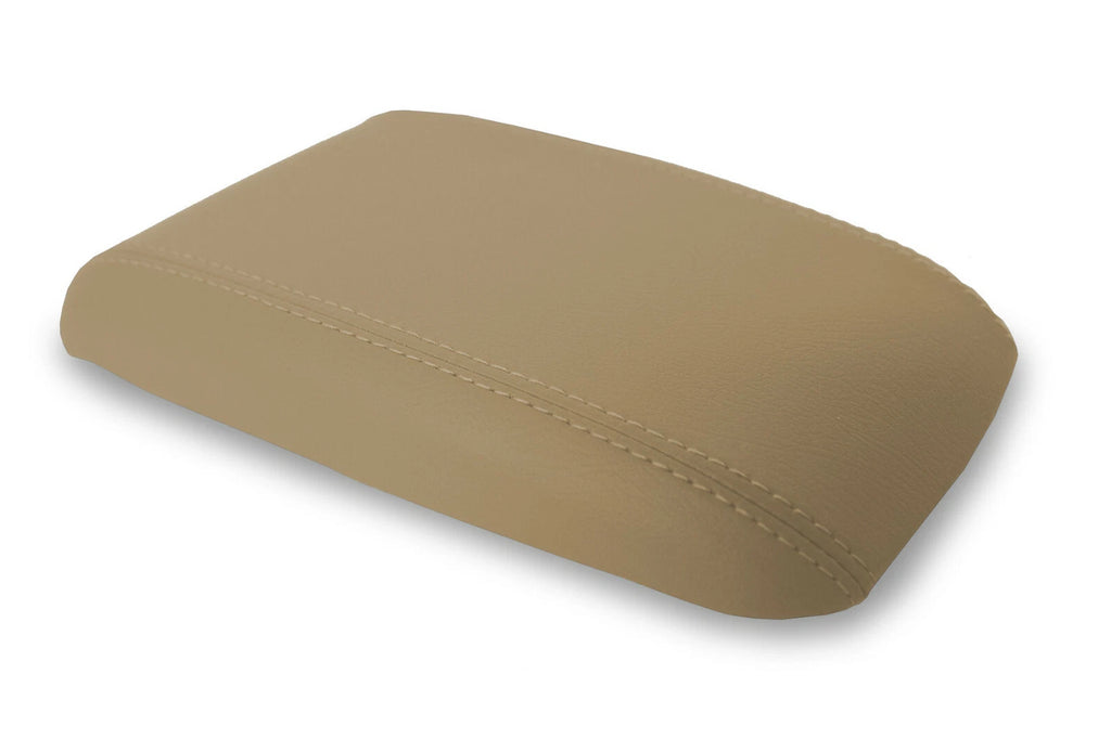 Leather Console Lid Armrest Cover for Ford Mustang (1987–1993) Beige