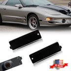 2X Smoked Front Bumper Side Marker Light Housings for Pontiac Firebird (1998–2002)