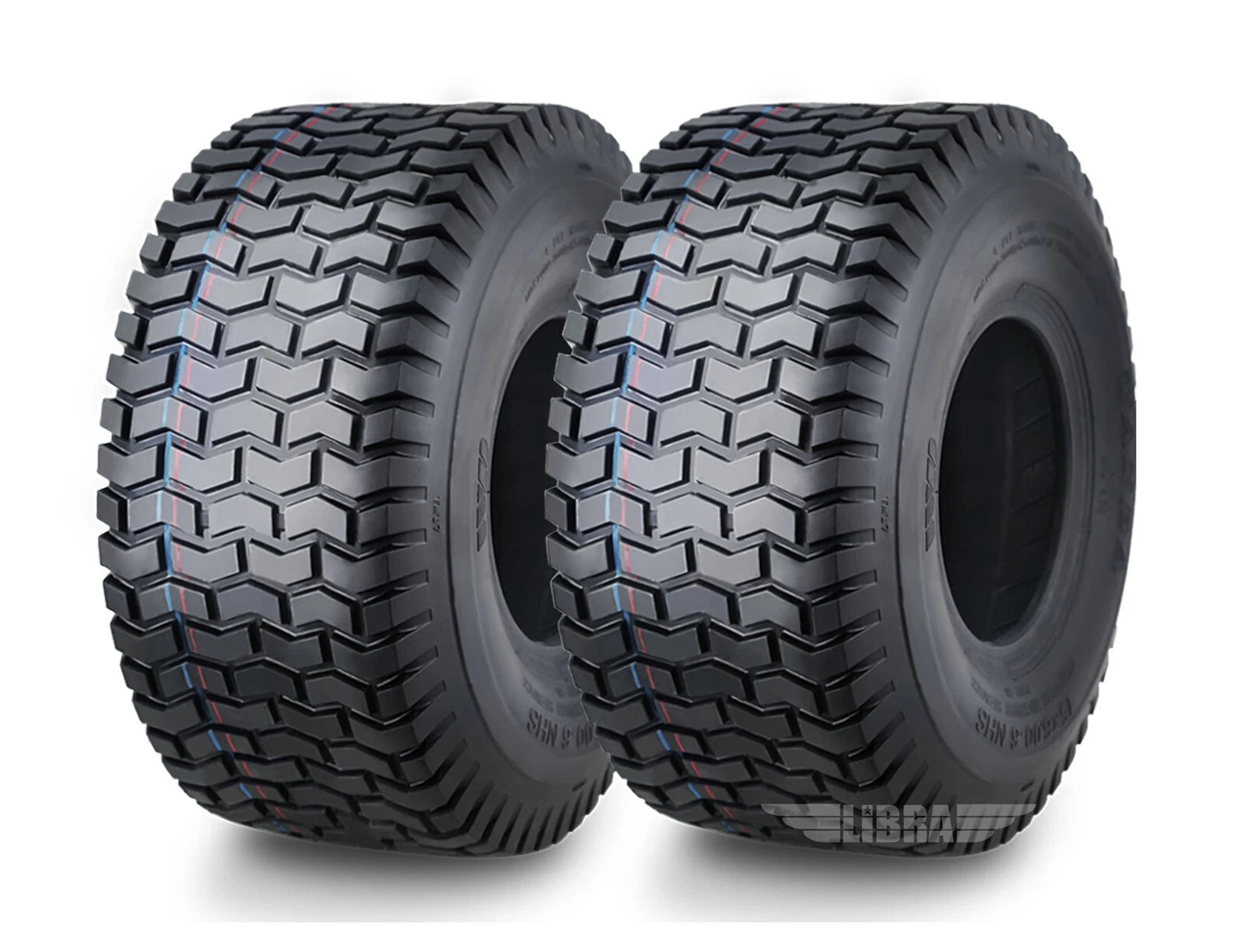 Set of 2 Turf Tires 15x6-6 for Lawn Mower Tractor (WANDA 13114)