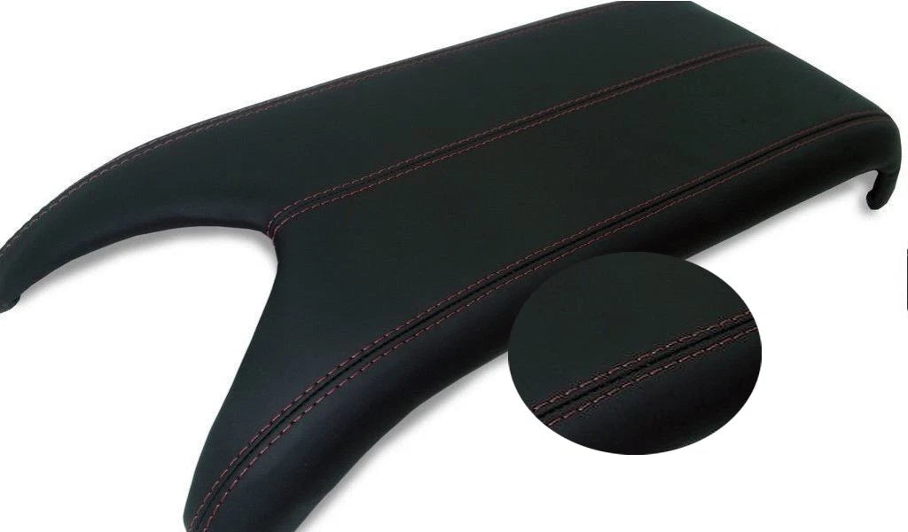 Center Console Lid Armrest Cover for Acura RDX (2007–2012) Red Stitch