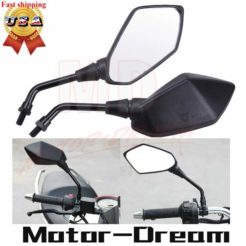 2X Rear View Side Mirrors 10mm for Suzuki Motorcycle/Scooter (Universal)