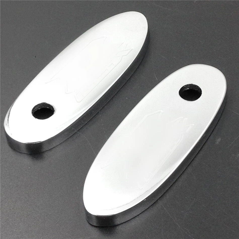 Mirror Block Off Base Plates for Suzuki GSX-R 600 750 1000 1100 (2001–2023) Chrome