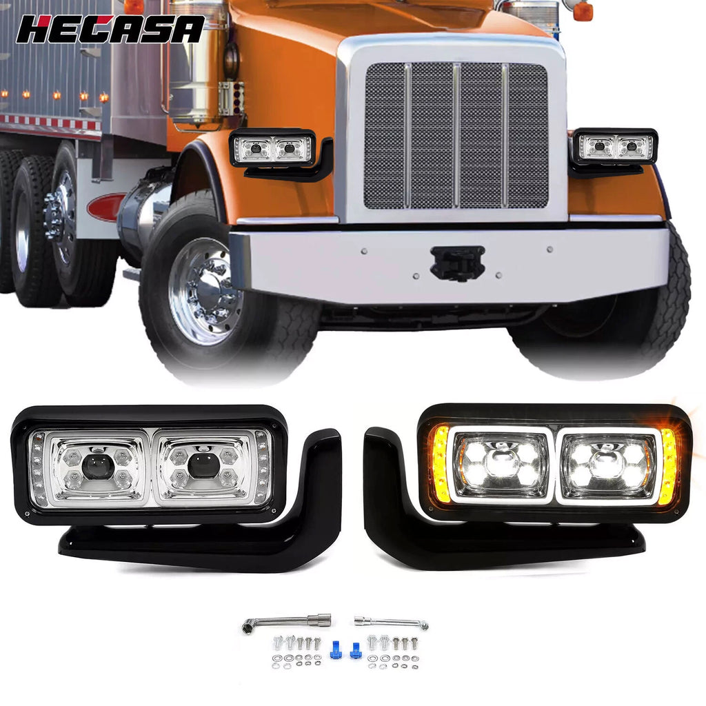 LED Headlight Assembly for Peterbilt 359 379 389 (1981–2021)