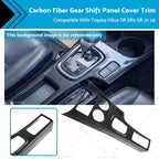 Carbon Fiber Gear Shift Panel Cover Trim for Toyota Hilux SR SR5 (2021–2024)
