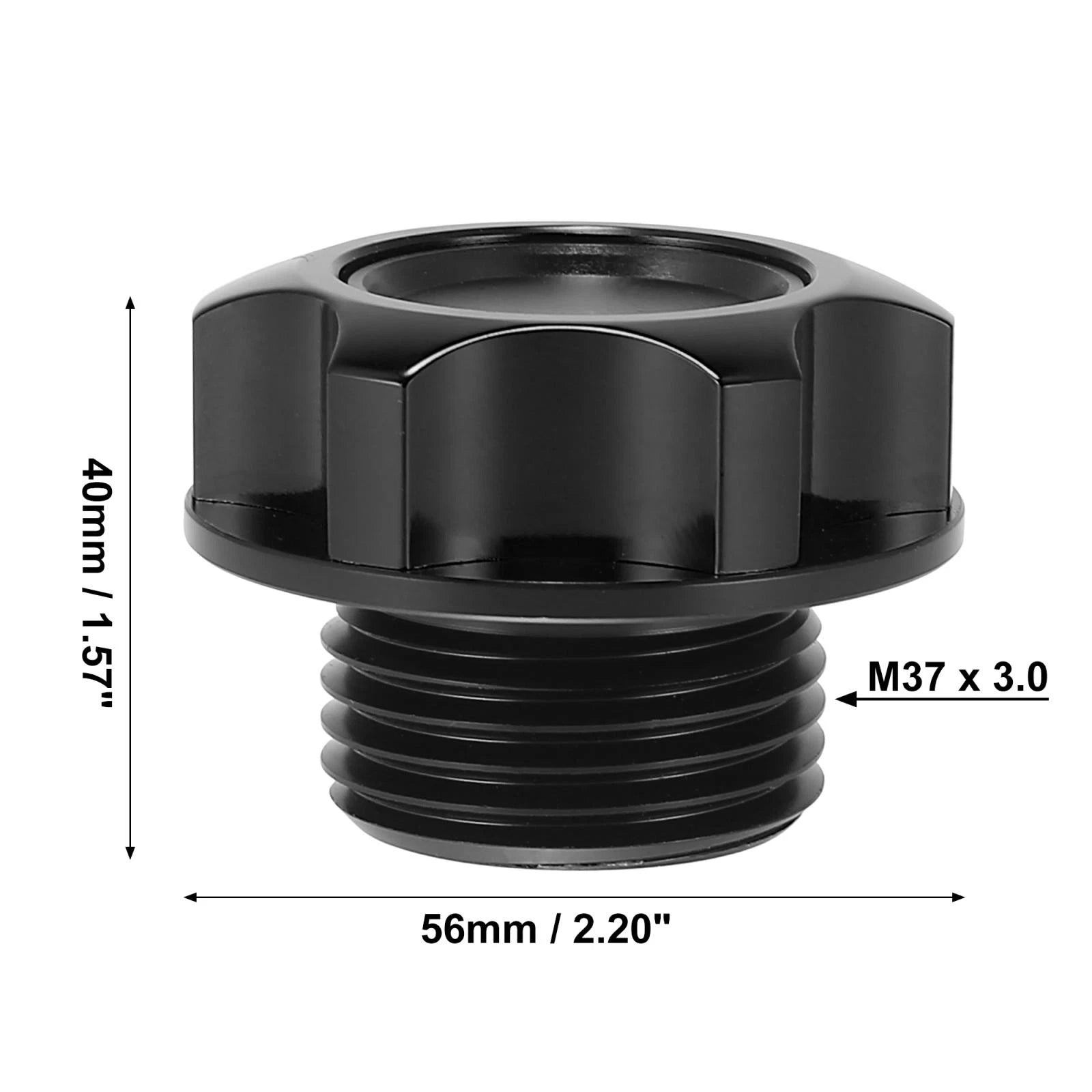 Black Aluminum Alloy Oil Filler Cap for Toyota Reiz Camry Crown 