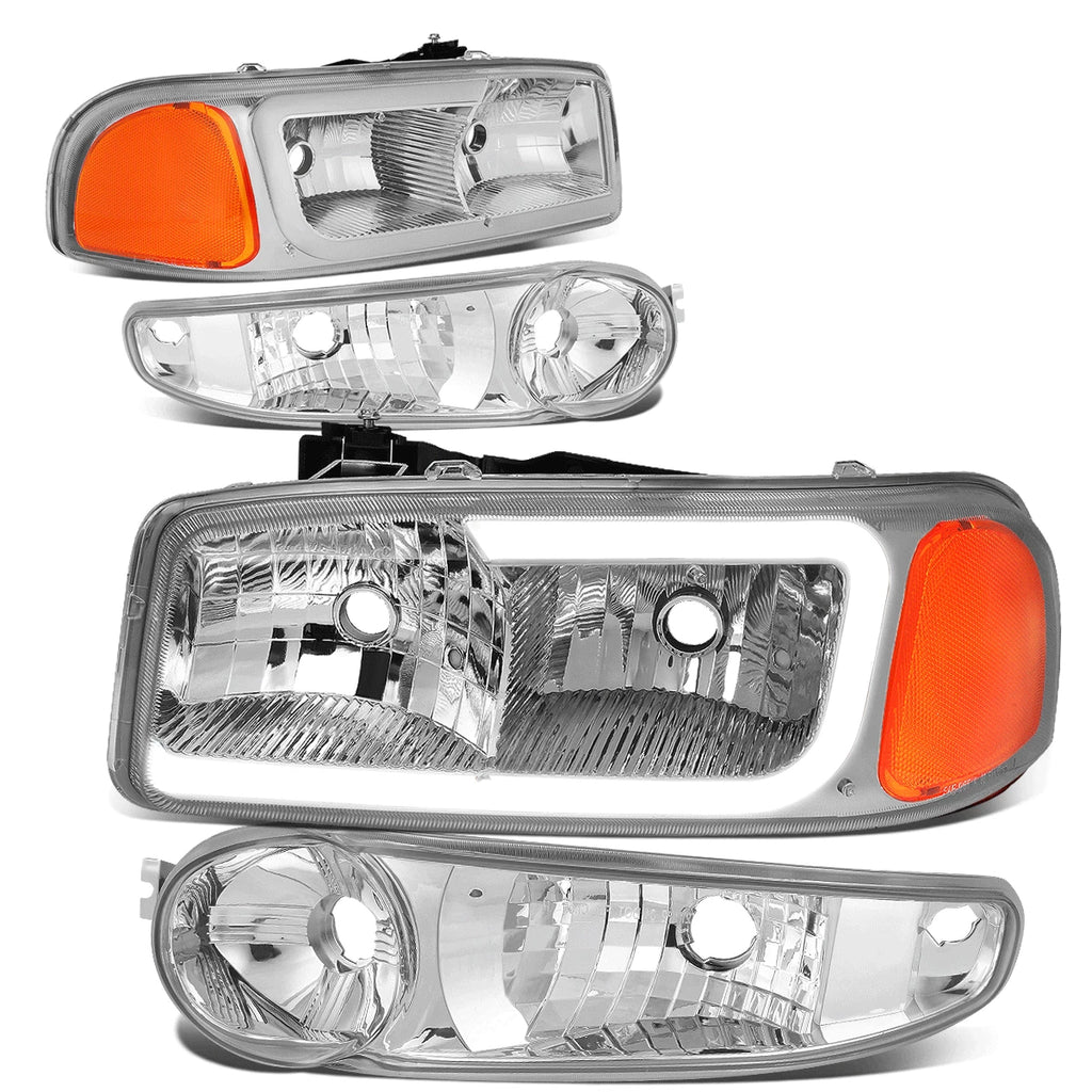 LED DRL Headlight & Bumper Lamps for GMC Yukon XL/Sierra Denali (2000–2006)