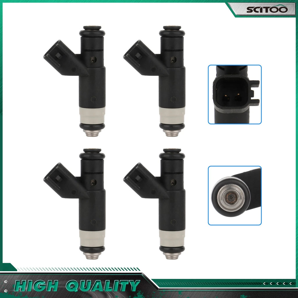 Set of 4 Fuel Injectors for Chrysler Sebring, PT Cruiser, Dodge Caravan, Neon, Stratus (2.4L)