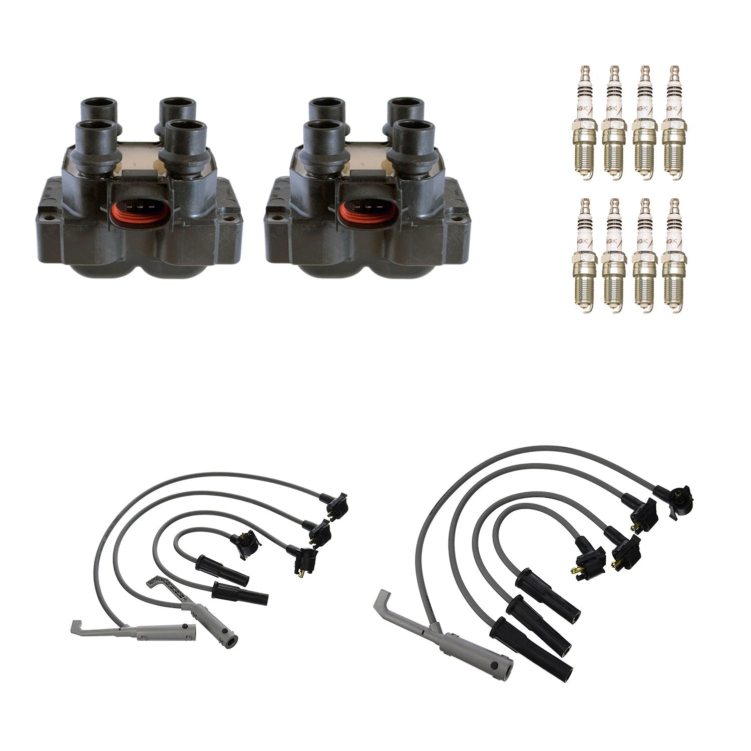 Set of 2 Ignition Coil Wires & 8 NGK Iridium Spark Plugs for Ranger B2500 (1998–2006)