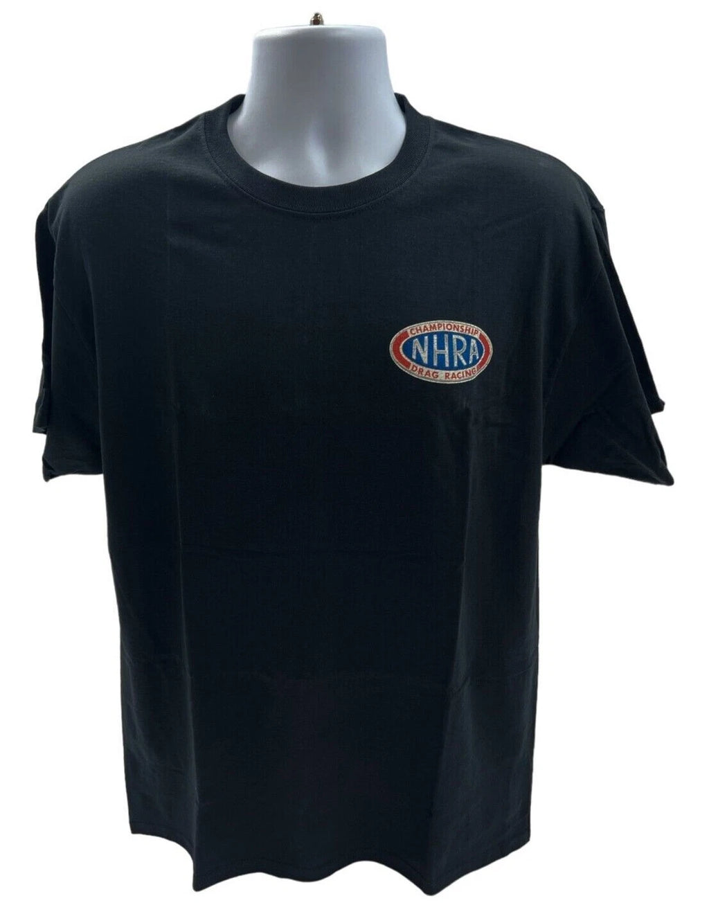 NHRA Drag Racing Speed Graphic T-Shirt for All American Flag Black (Unspecified)