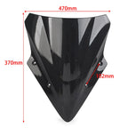 Black Carbon Fiber Windshield for Kawasaki Ninja 650 EX650 ER6F (2017-2019)