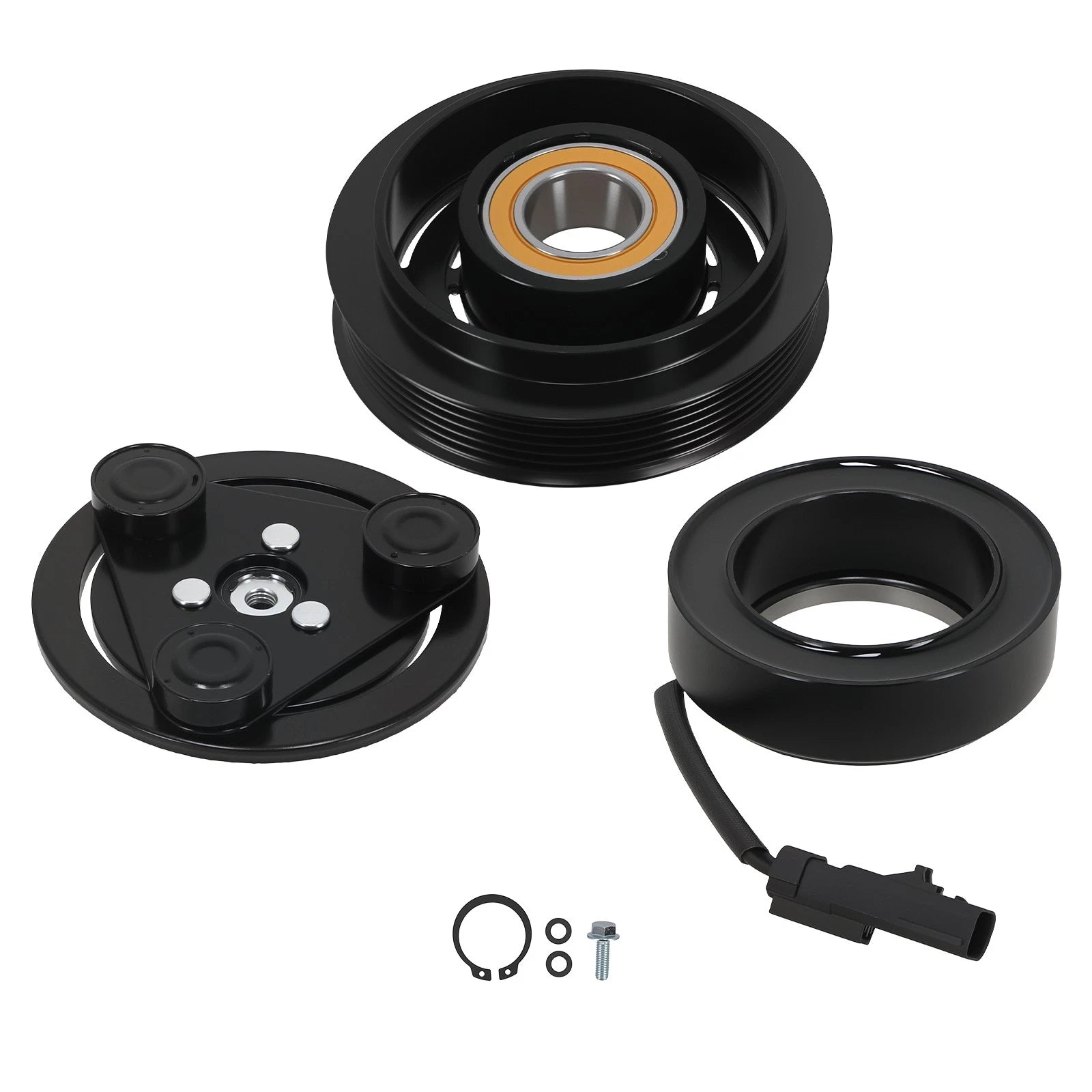 A/C Compressor Clutch Kit for Jeep Liberty 3.7L (2006–2008) 12V 6 Pulley