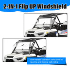 Scratch Resistant Flip Windshield for Polaris RZR XP Turbo S (2019–Present)