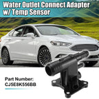 Engine Coolant Water Outlet w/ Temp Sensor for Ford 2.0 EcoBoost (2015–2020) NO. LR038758