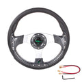 12.5" Carbon Fiber Steering Wheel with 6 Bolt 3/4" Keyed Hub Adapter for Marine