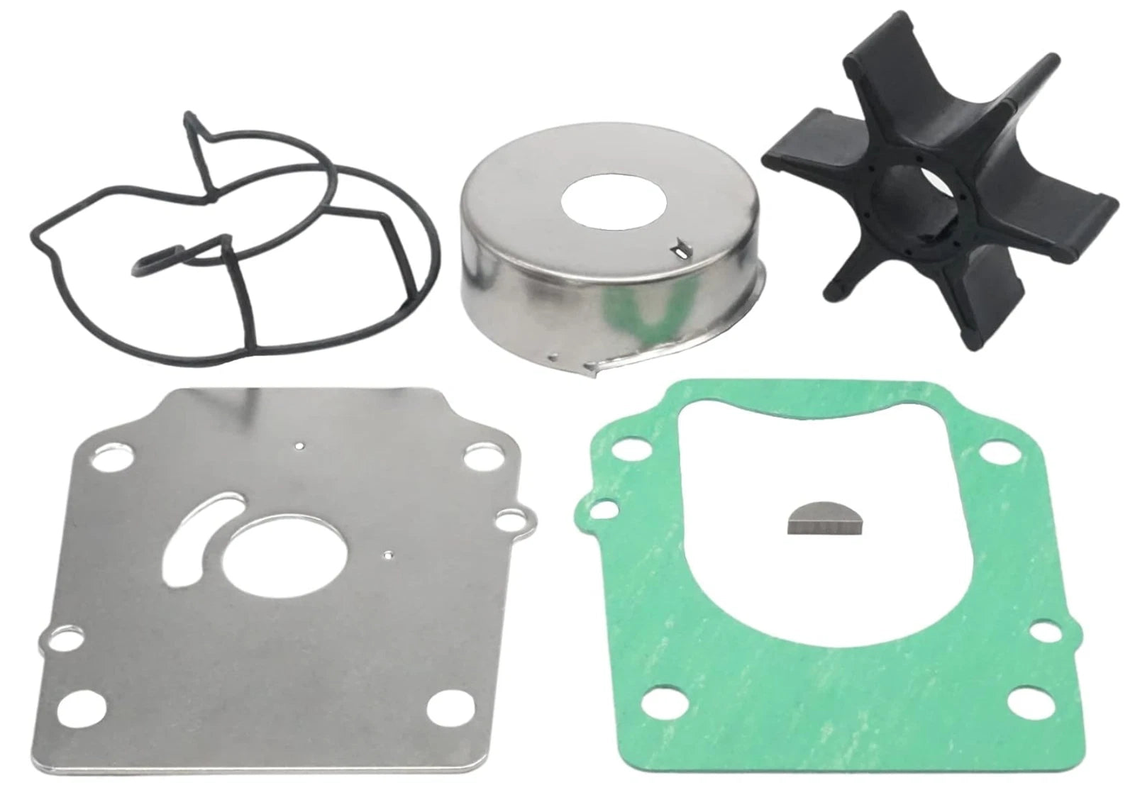 Outboard Water Pump Impeller & Plate for Suzuki 4-S (17461-87E12, 17471-87L00)