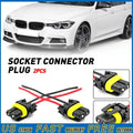2X Headlight Socket Harness Connector Plugs for All Cars