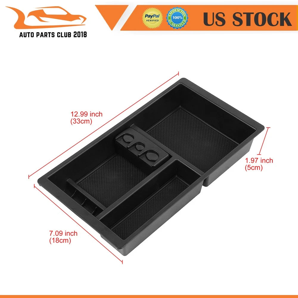 Center Console Organizer Tray for Suburban Tahoe Yukon (2015-2018) Black
