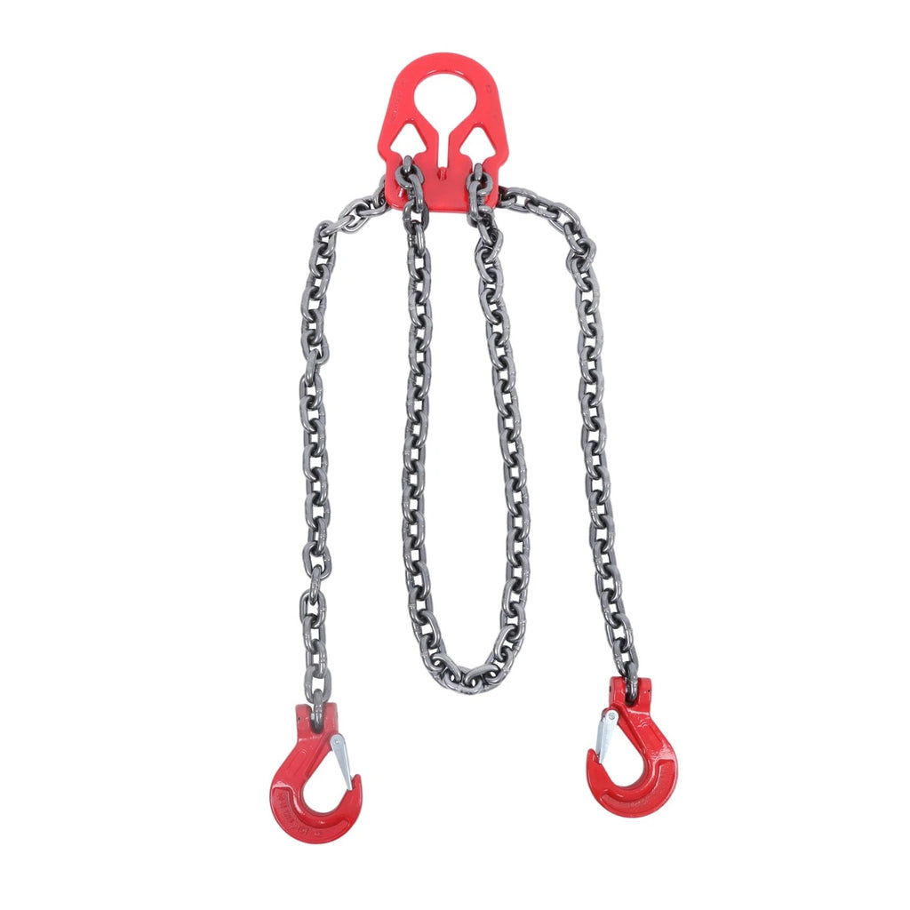 Chain Sling 3/8 Inch x 10 Ft 7100lbs Lifting Chains with Adjuster Hooks (2 Legs)