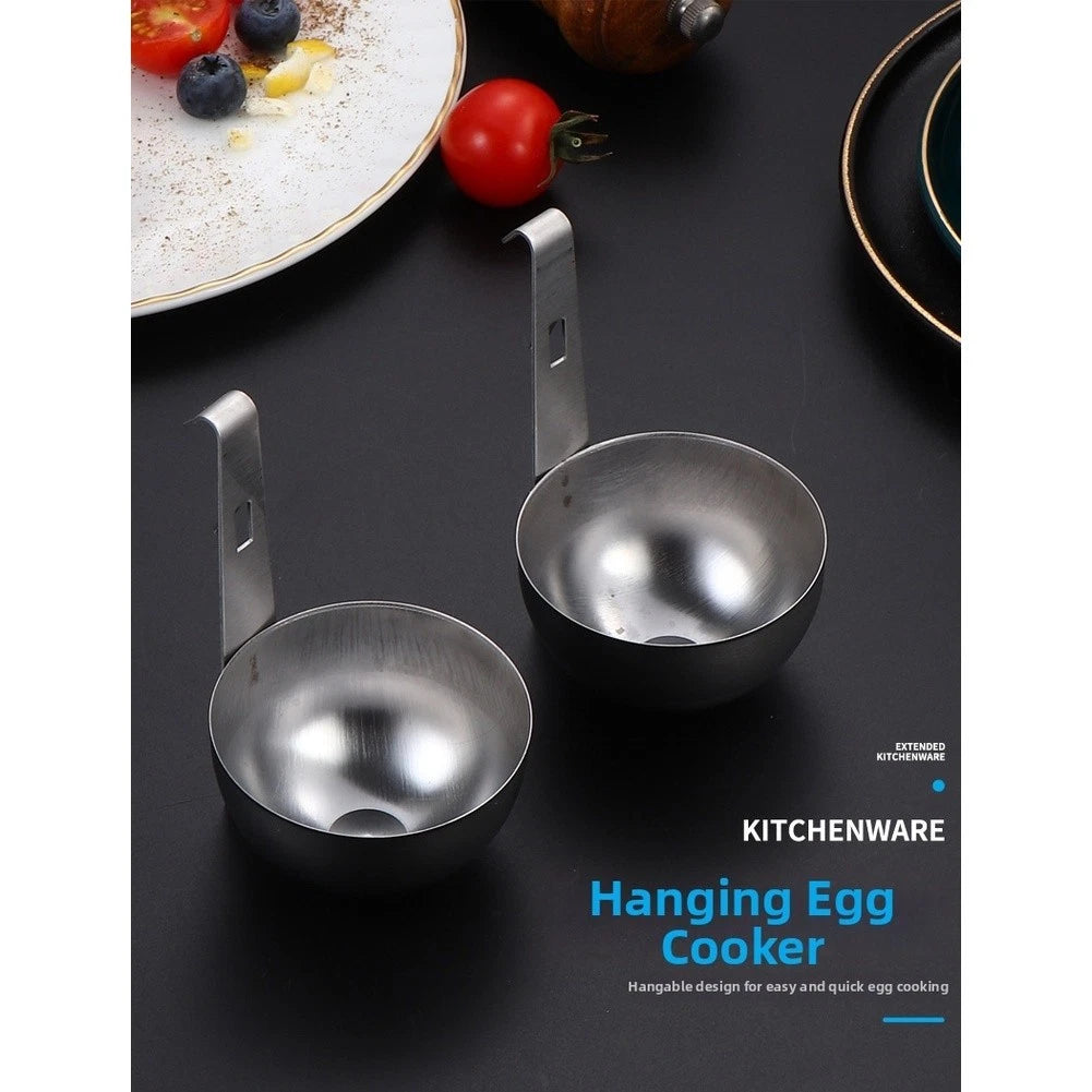 2X Stainless Steel Egg Poacher for Kitchen Tool (SUS304)