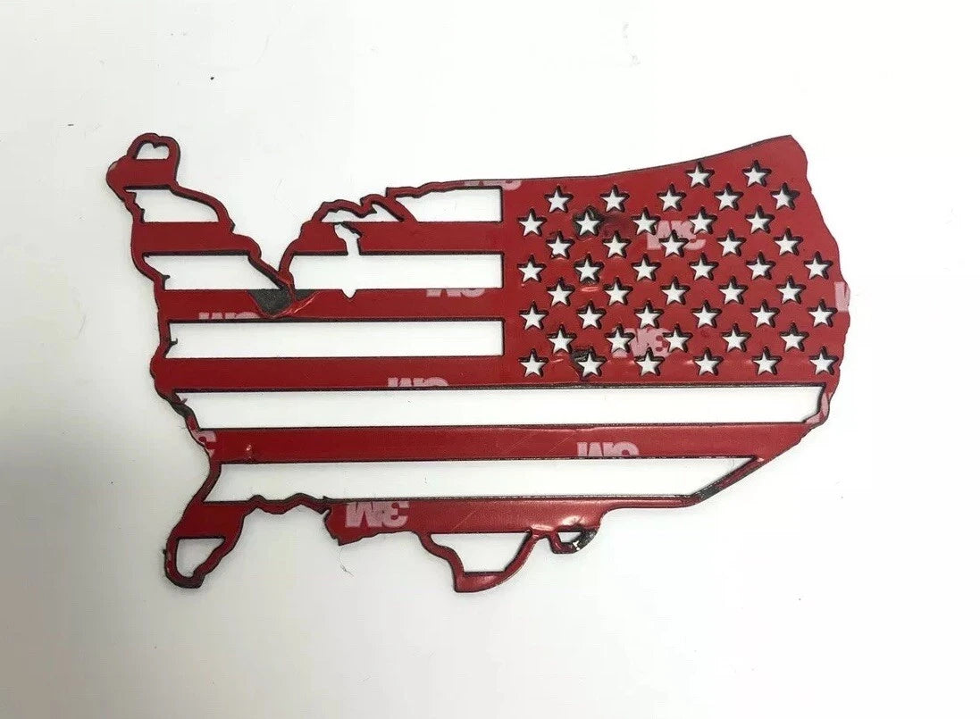 Polished Stainless Steel American Flag Emblem for Universal Vehicle (1990–2026)