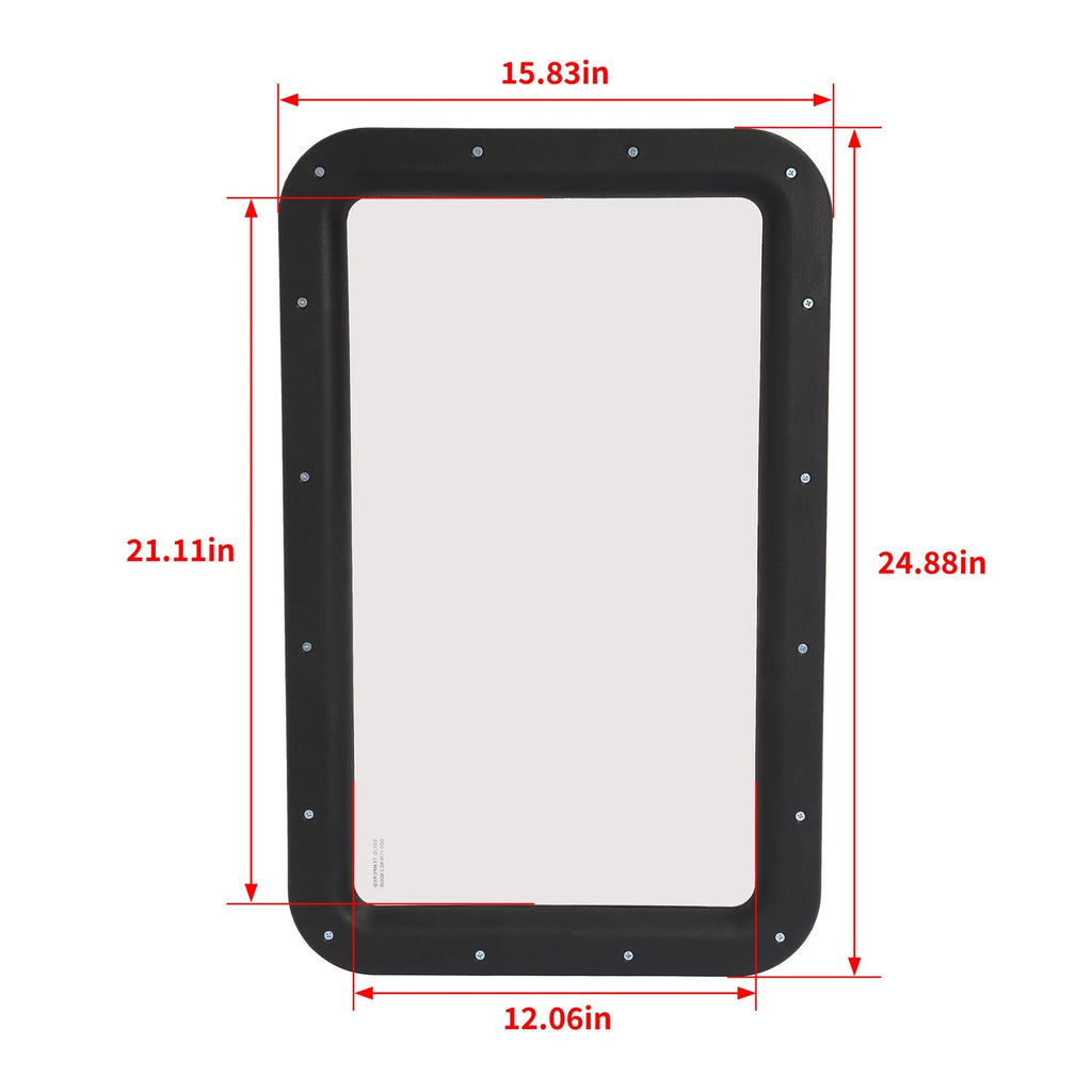 Black RV Entry Door Window for RV Camper