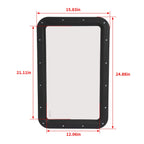 Black RV Entry Door Window for RV Camper
