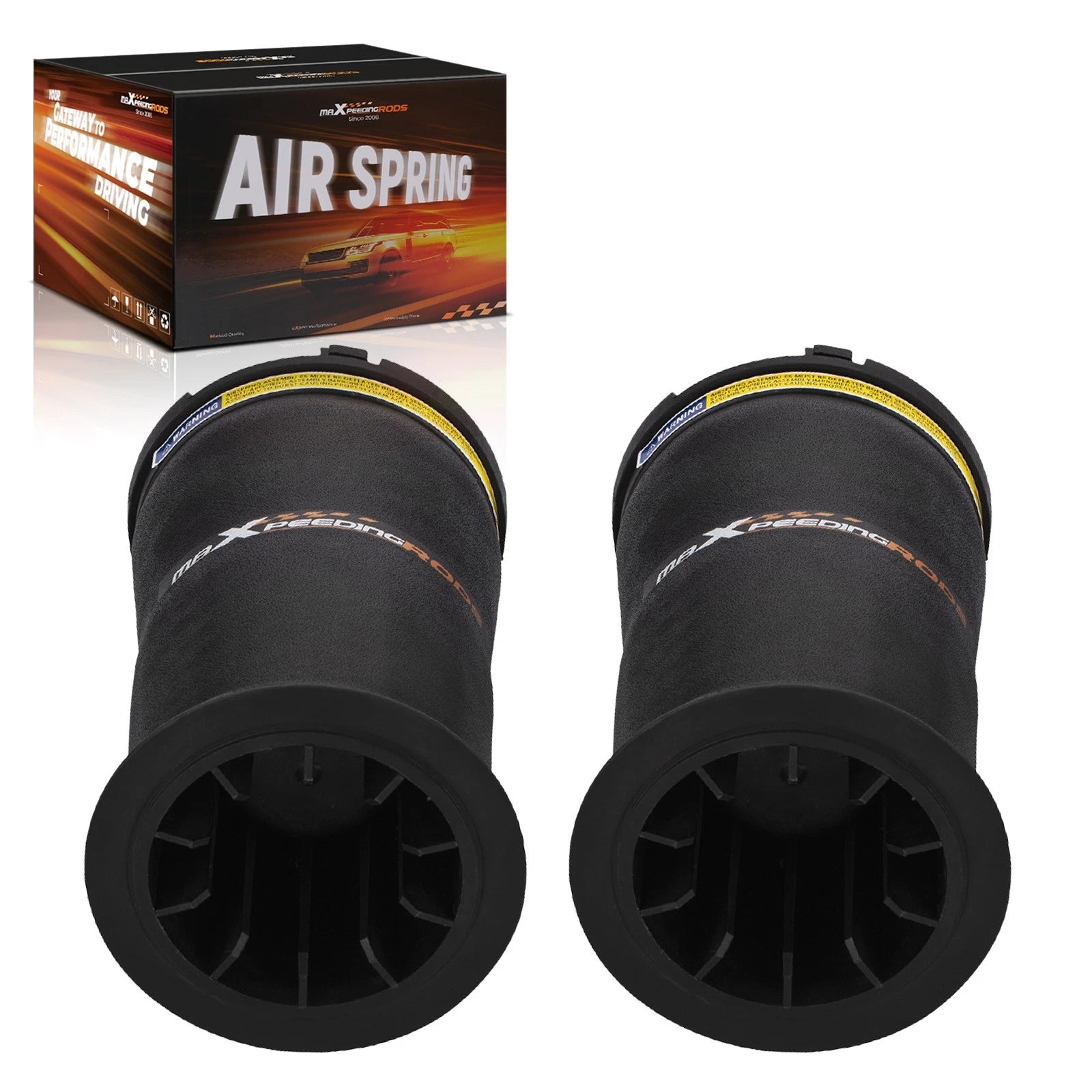 Pair Rear Air Ride Suspension Bags for Hummer H2 (2004–2009)