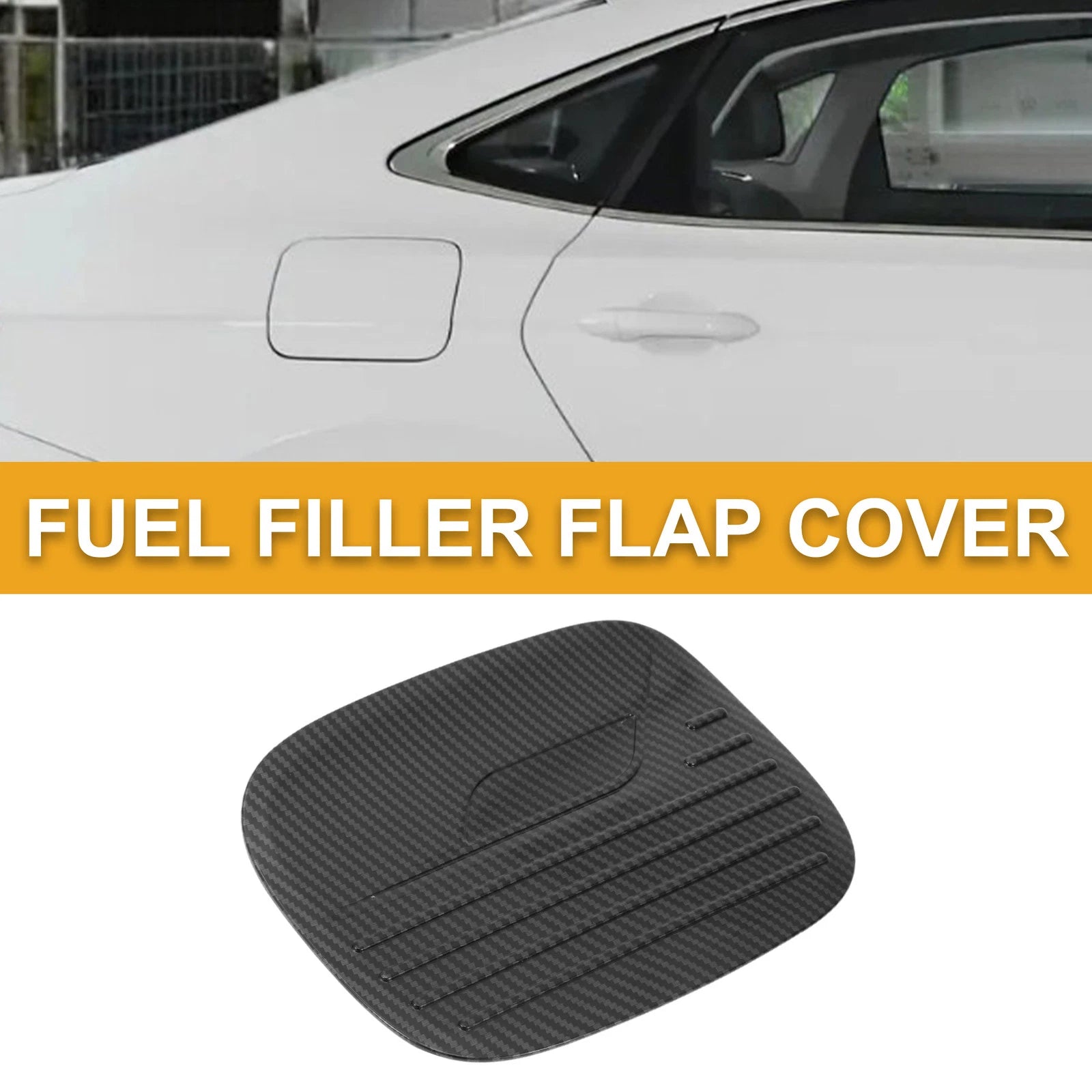 Fuel Tank Door Cap for Ford Explorer (2020–2025) Carbon Fiber Black