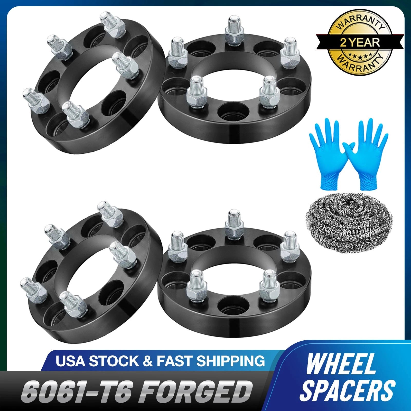 1" 5x4.5 Wheel Spacers for Ford Ranger Mustang Edge Jeep Liberty (2000–2019)